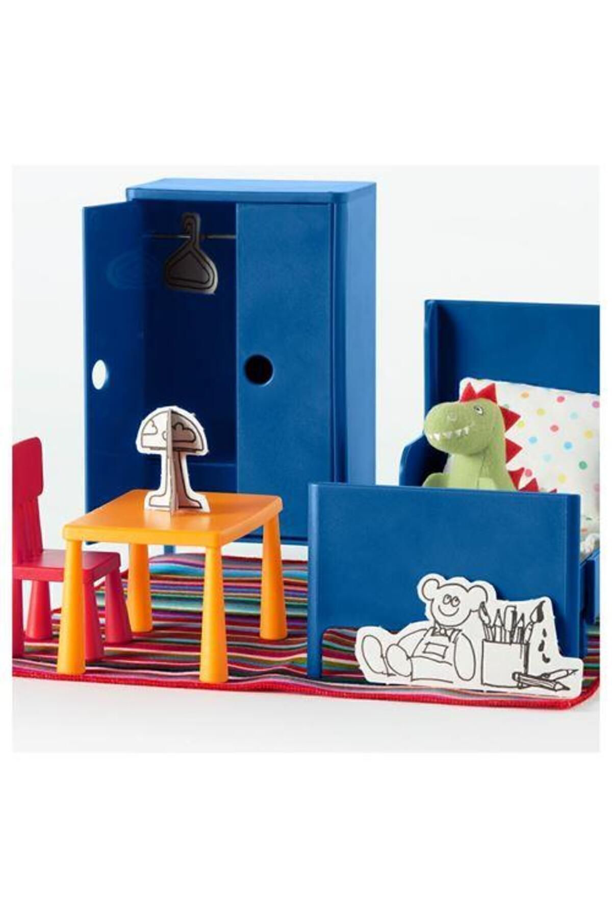 İkea Çocuk Aktivite Oyuncağı Renkli Yatak Odası Takımı Meridyendukkan 