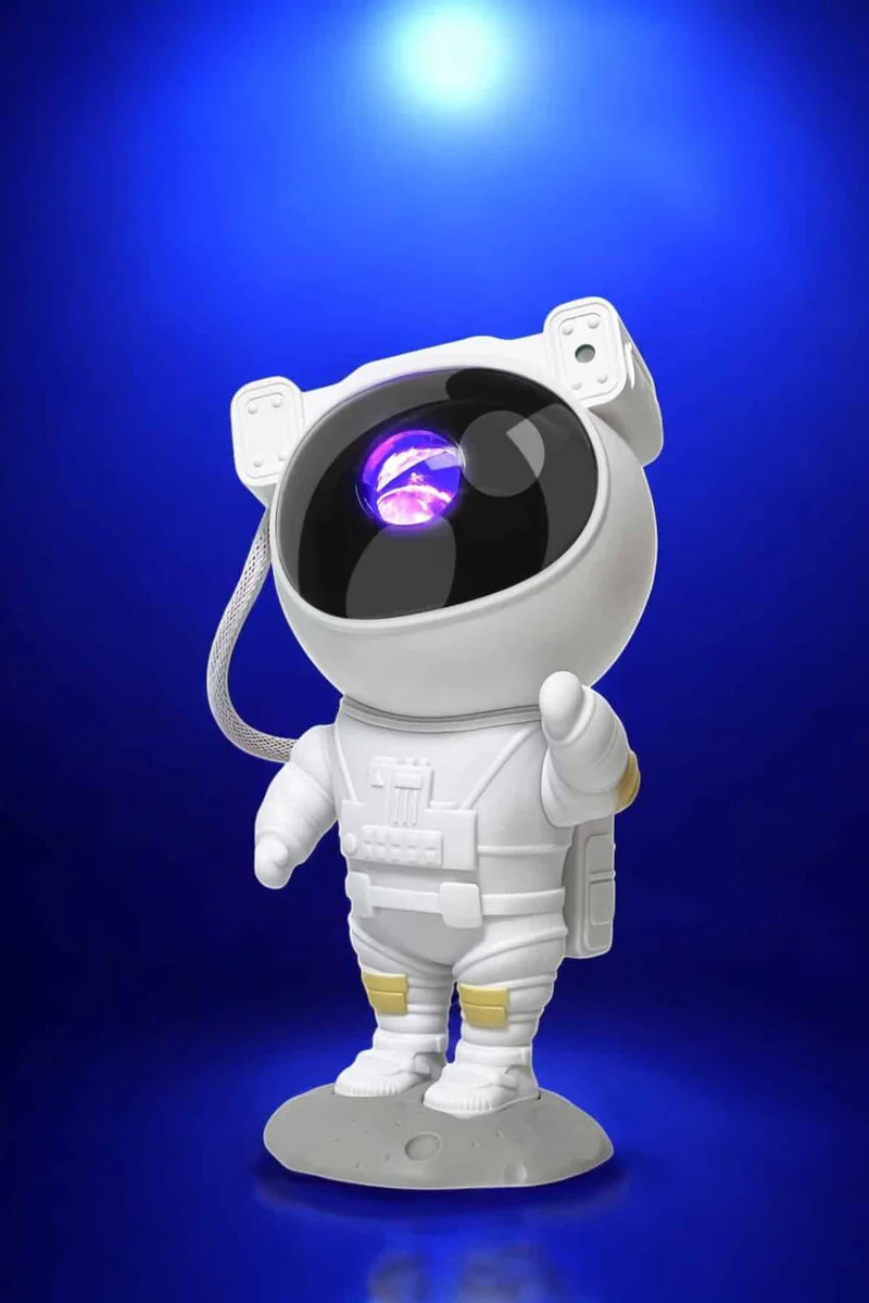 Çocuk Astronot Projeksiyon Lambası Speaker - Bluetooth Yıldız ve Nebula Lamba