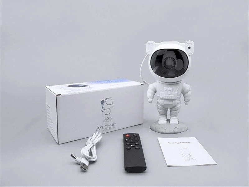 Çocuk Astronot Projeksiyon Lambası Speaker - Bluetooth Yıldız ve Nebula Lamba