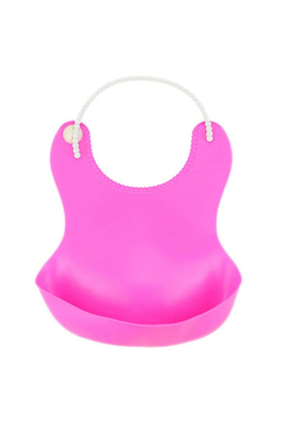 Ok Aksesuar Çocuk Bebek Mama Önlüğü Dökülme Engelleyici Bükülebilir Pembe Go5