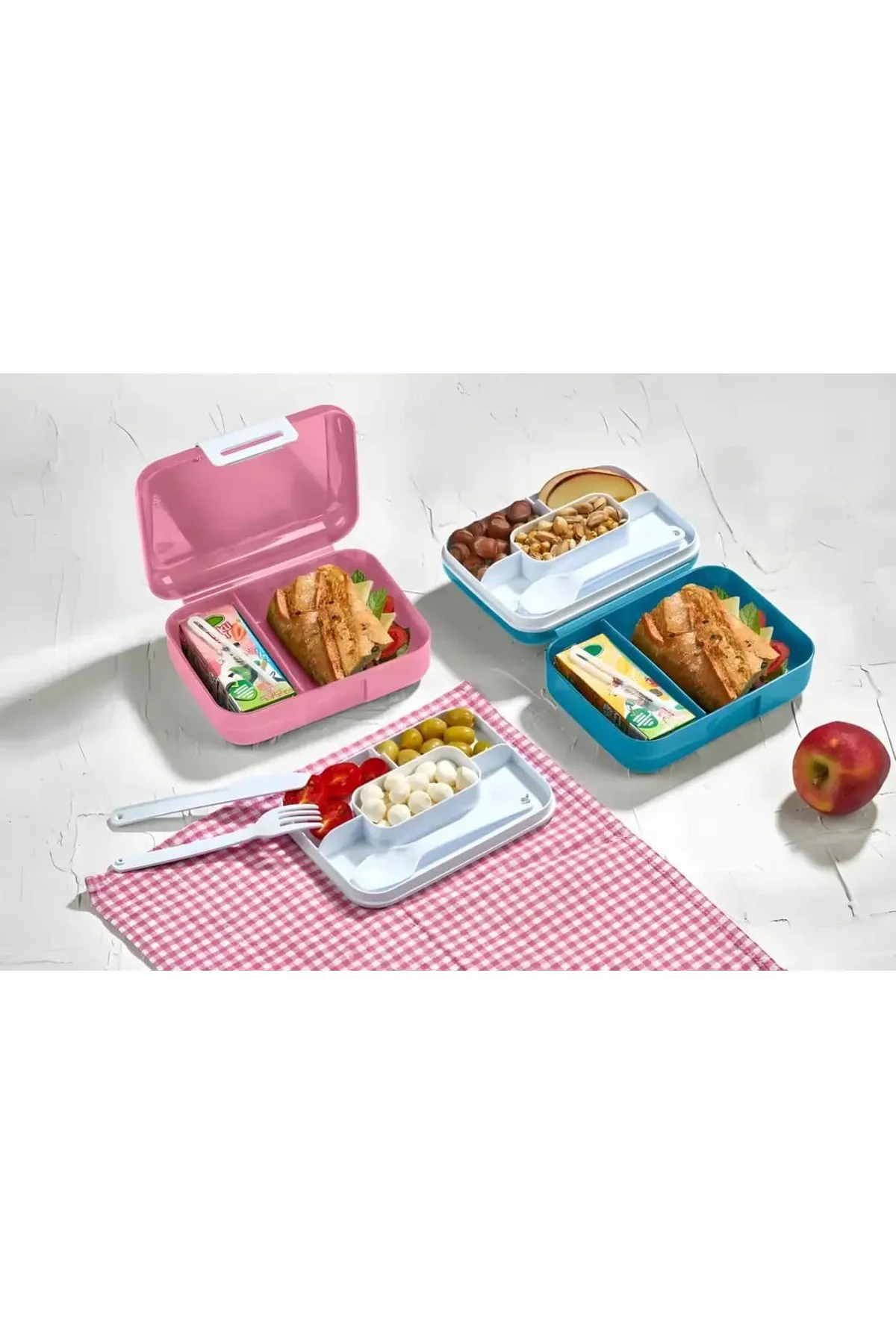 Çocuk Beslenme Kutusu 3 Bölmeli - Lunch Box PP