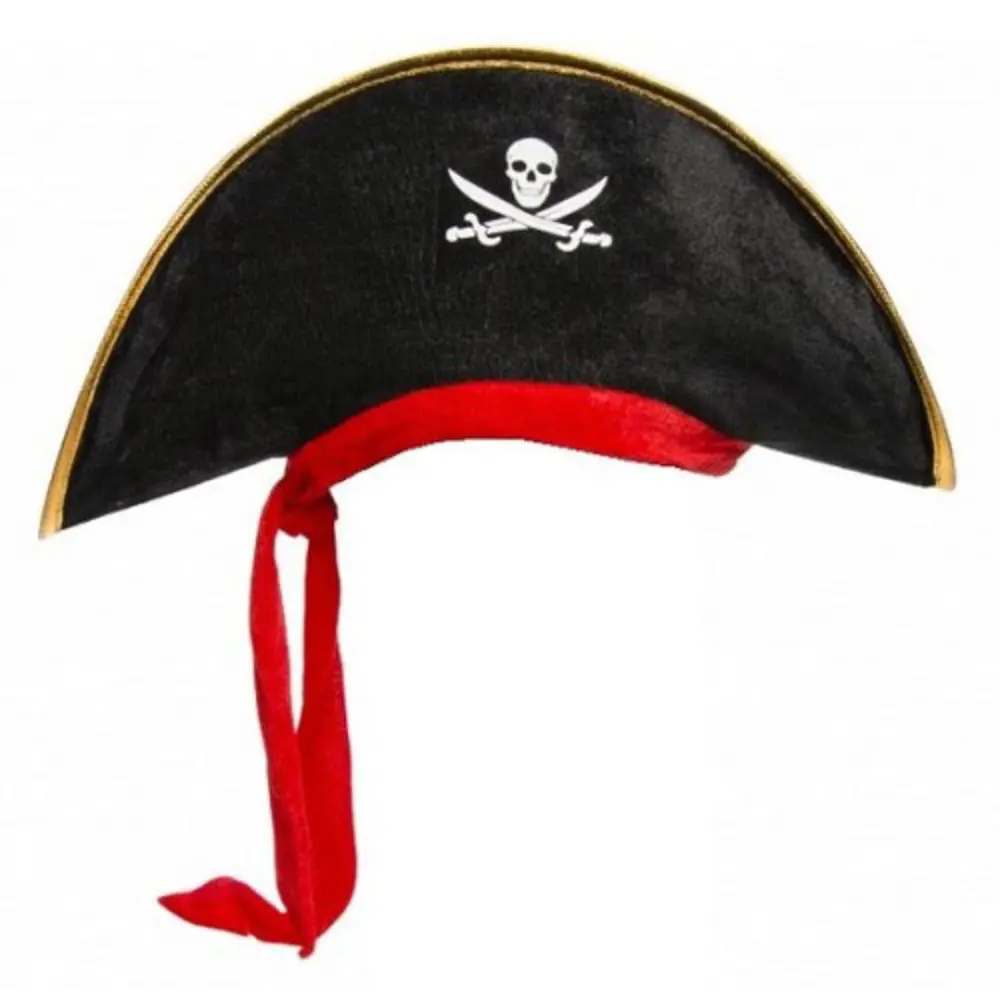 Çocuk Boy Kadife Jack Sparrow Denizci Kaptan Jack Korsan Şapkası 