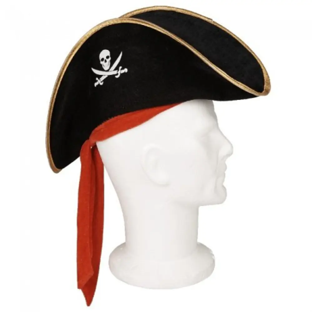 Çocuk Boy Kadife Jack Sparrow Denizci Kaptan Jack Korsan Şapkası 