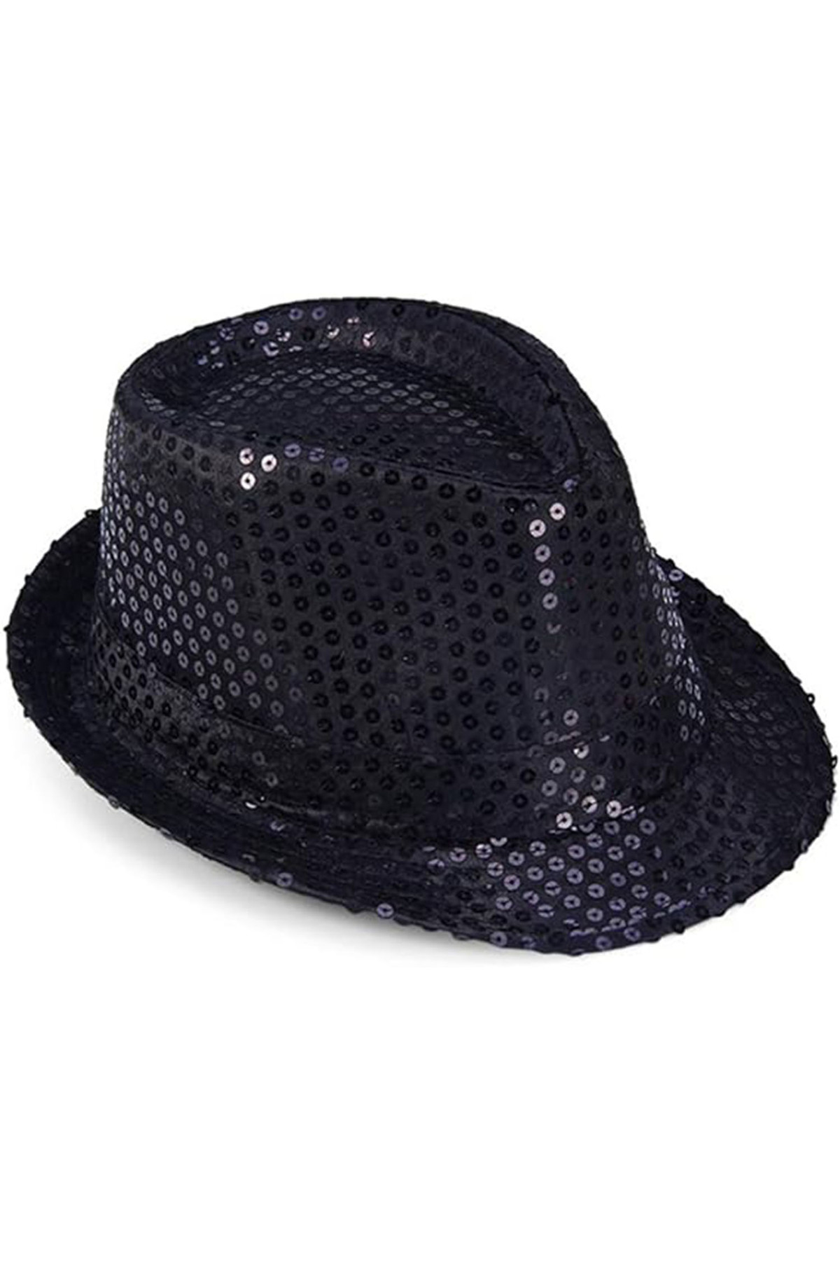 Astra Market Çocuk Boy Siyah Payetli Şapka Gösteri Şapkası Michael Jackson Şap