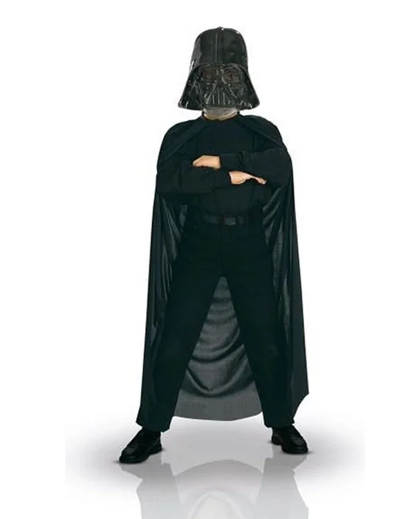 Çocuk Boy Yıldız Savaşları Star Wars Darth Vader Maskesi Ve 90 Cm Pelerin Seti Siyah