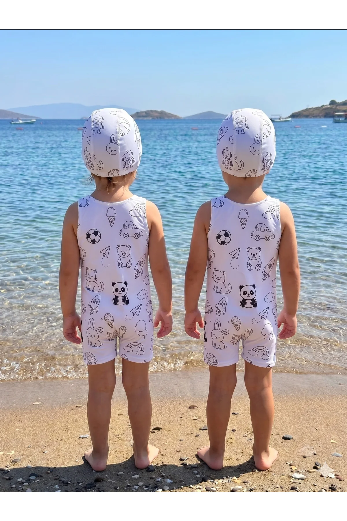 Çocuk Boyanabilir Deniz Tulumu Yıkanabilir Mayo Ve Bone Seti Smar Çocuk Boyanabilir Deniz Tulumu Yıkanabilir Mayo Ve Bone Seti Smar