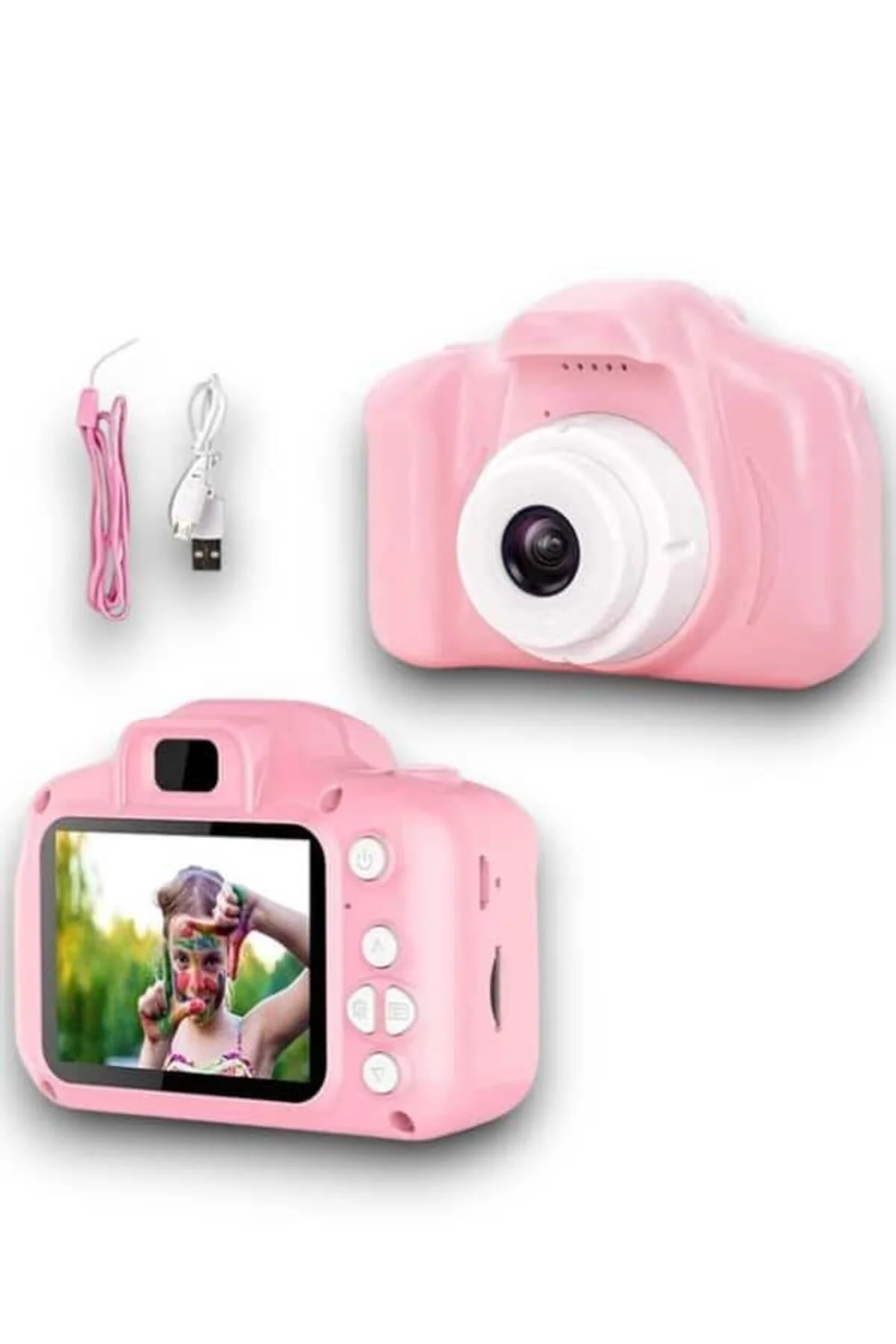 Çocuk Dijital Baskılı Kamera 5 Kalem 4 Rulo Kağıt Hediyeli Eğlenc