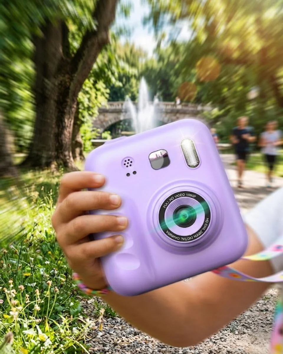 Çocuk Dijital Fotoğraf Makinesi - Anında Baskılı 4 Rulo Kağıt ve 5 Kalem Hediye Seti