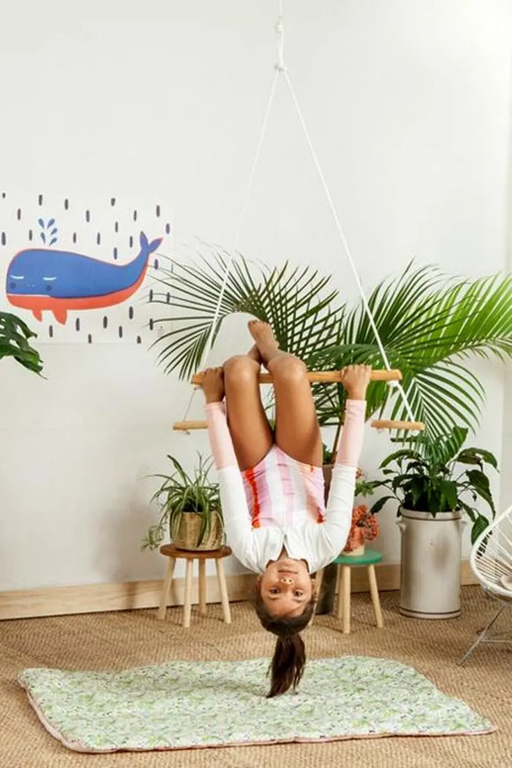 Çocuk Duyusal Ahşap Trapez Salıncak Çocuk Jinlastik Aktivite Geli