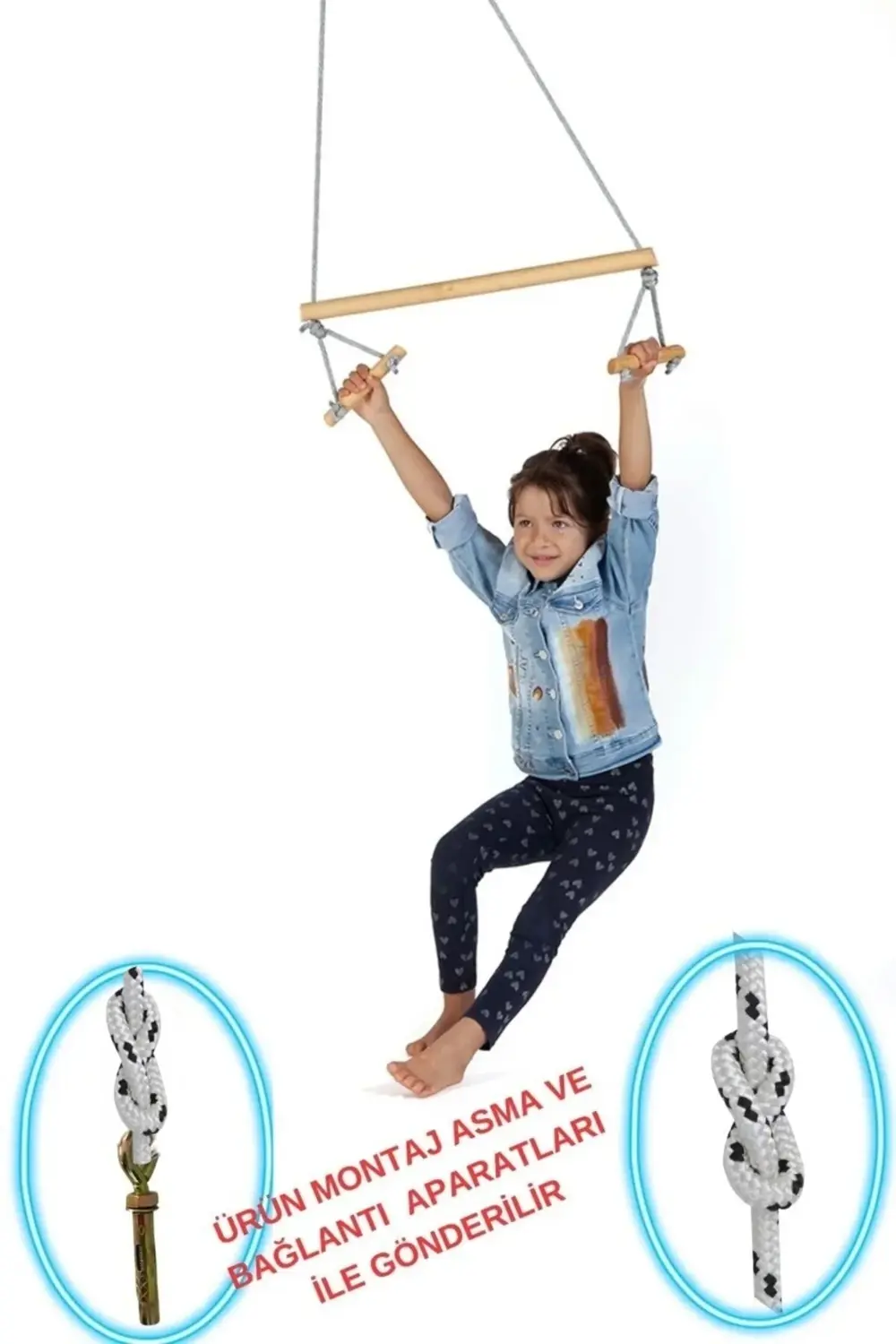 Çocuk Duyusal Ahşap Trapez Salıncak Çocuk Jinlastik Aktivite Geli
