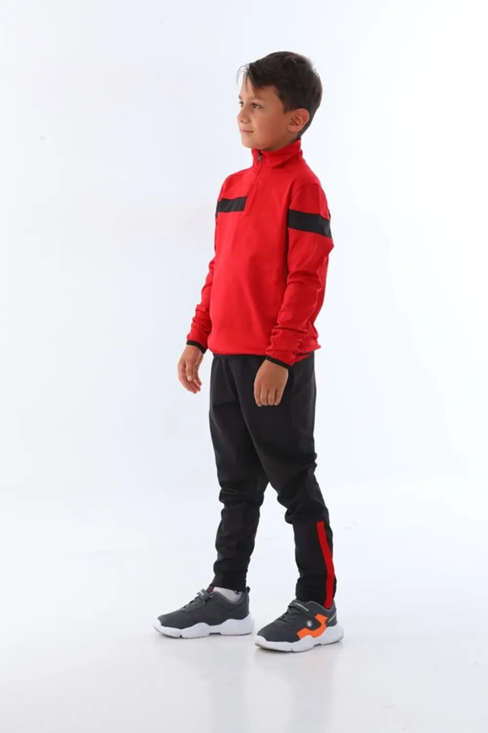 Çocuk Eşofman Takımı  Yarım Fermuar Dalgıç Kumaş K0163