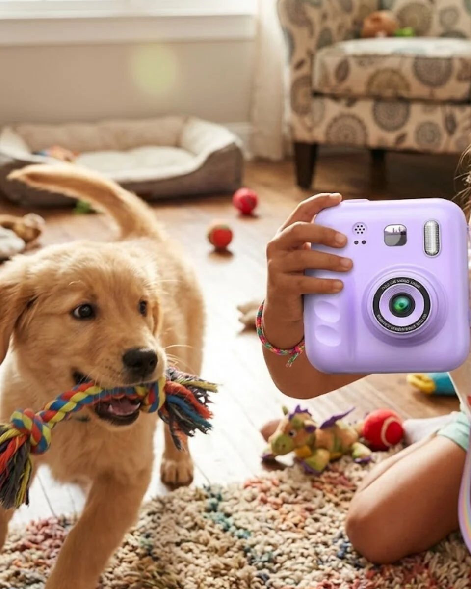 Çocuk Fotoğraf Makinesi - HD Ekranlı Kamera Hediye (Baskılı & Video Kayıtlı)