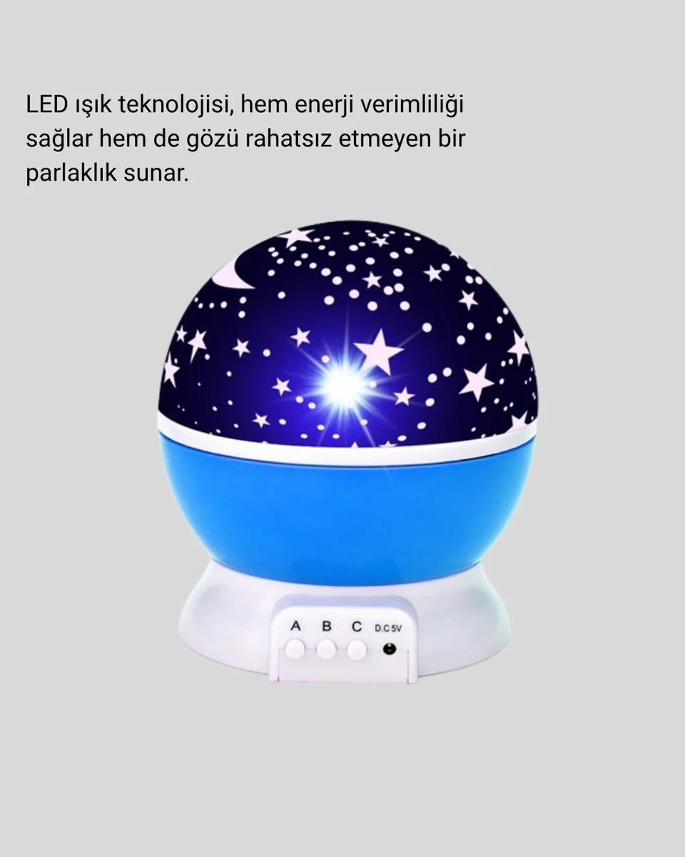Çocuk Gece Lambası 6 Modlu Renkli LED Enerji Tasarruflu Masal Işığı