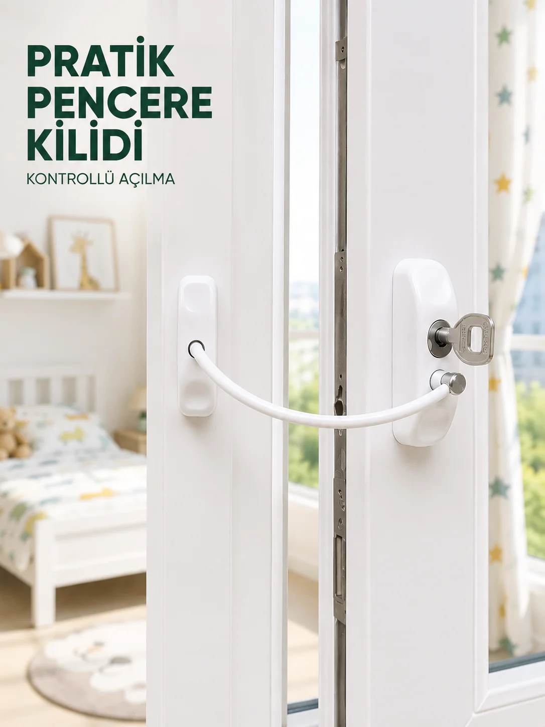 Çocuk Güvenliği İçin Pencere Emniyet Kilidi Anahtarlı Kablolu Güvenlik Aparatı Fiyatı, Yorumları ve Özellikleri