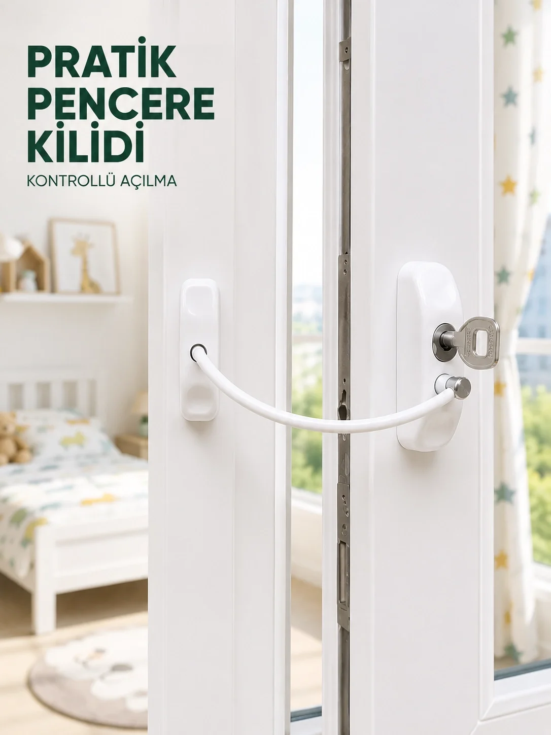 Çocuk Güvenliği İçin Pencere Emniyet Kilidi Anahtarlı Kablolu Güvenlik Aparatı Fiyatı, Yorumları ve Özellikleri