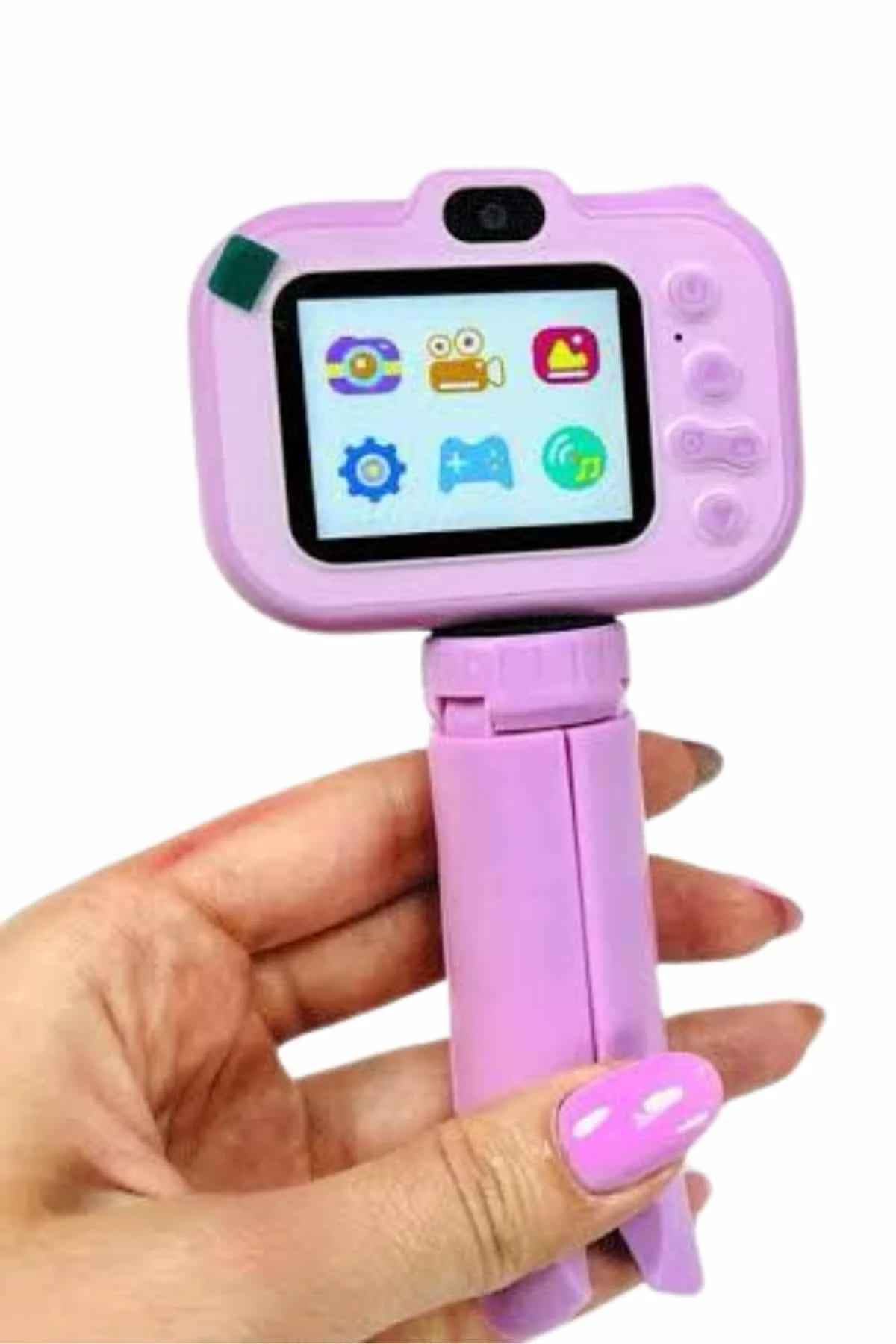 Çocuk Için Eğitici Video Kamera Ayaklı Mini Fotoğraf Makinesi - a