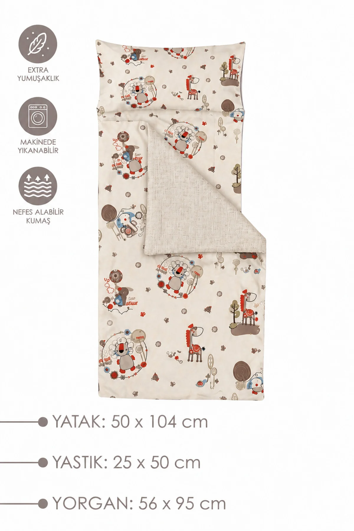 Çocuk İçin Taşınabilir Yatak Seti, Kreş & Kampet Yatağı, Montessori Yatak, Animal, Travel Serisi Çocuk İçin Taşınabilir Yatak Seti, Kreş & Kampet Yatağı, Montessori Yatak, Animal, Travel Serisi