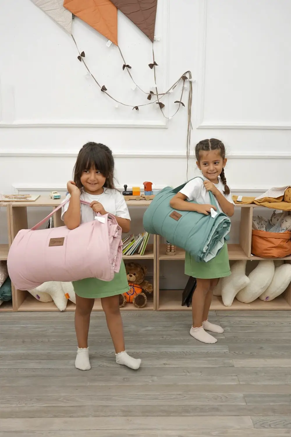 Mordesign Çocuk İçin Taşınabilir Yatak, Kreş Yatak Seti, Kampet Yatağı, Pre