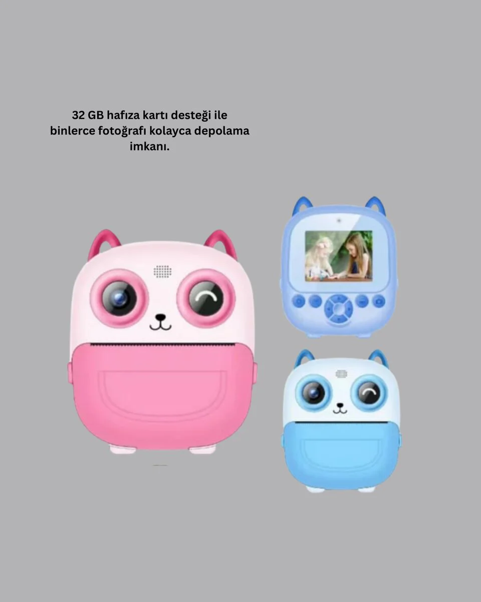 Çocuk Kamera 48MP Termal Baskı - 1080P Video & Çift HD Lens