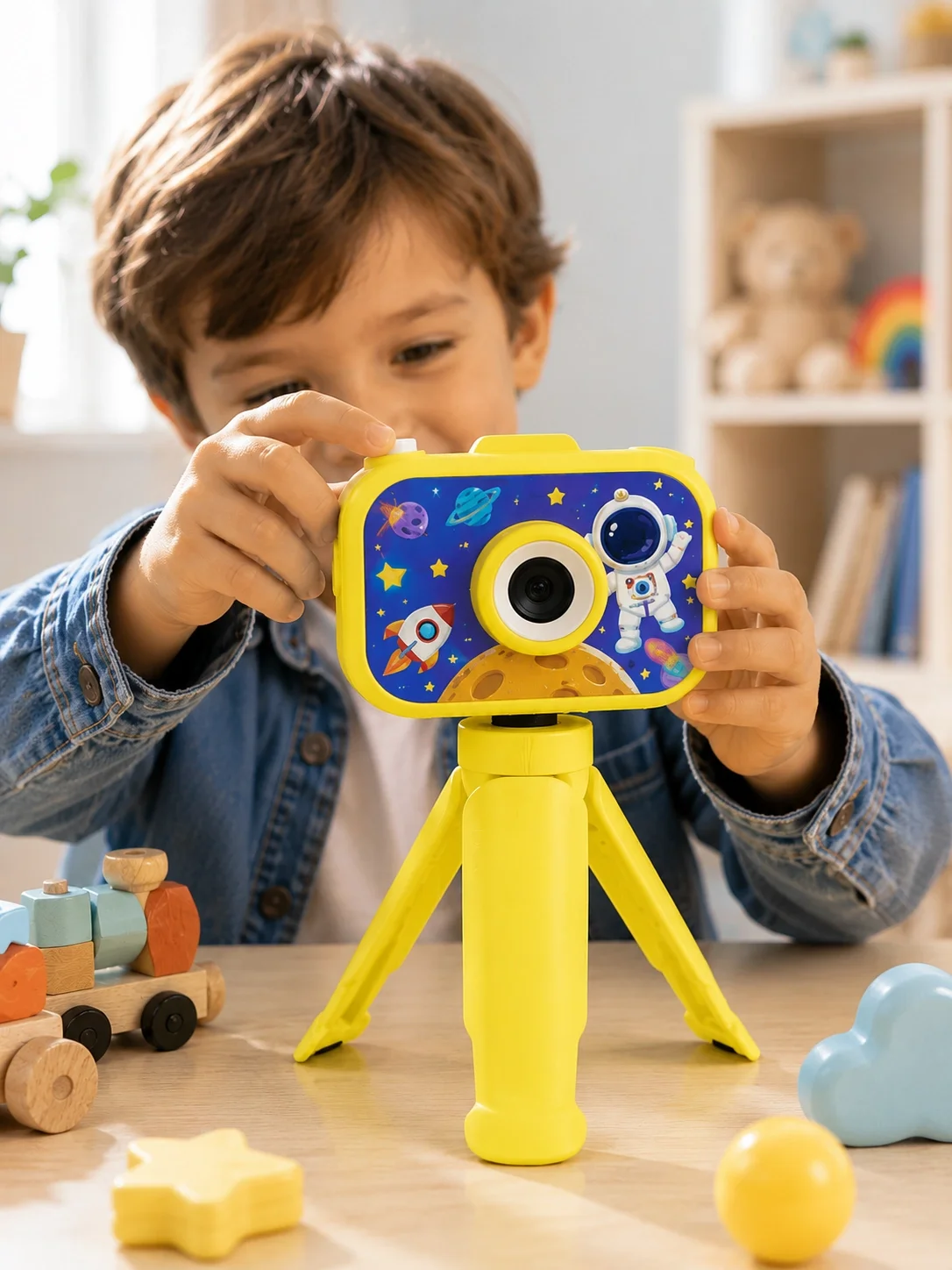 Çocuk Kamerası Fotoğraf ve Video Çekimi Mini Tripodlu Şarjlı Dijital Kamera 2.0 TFT Ekran