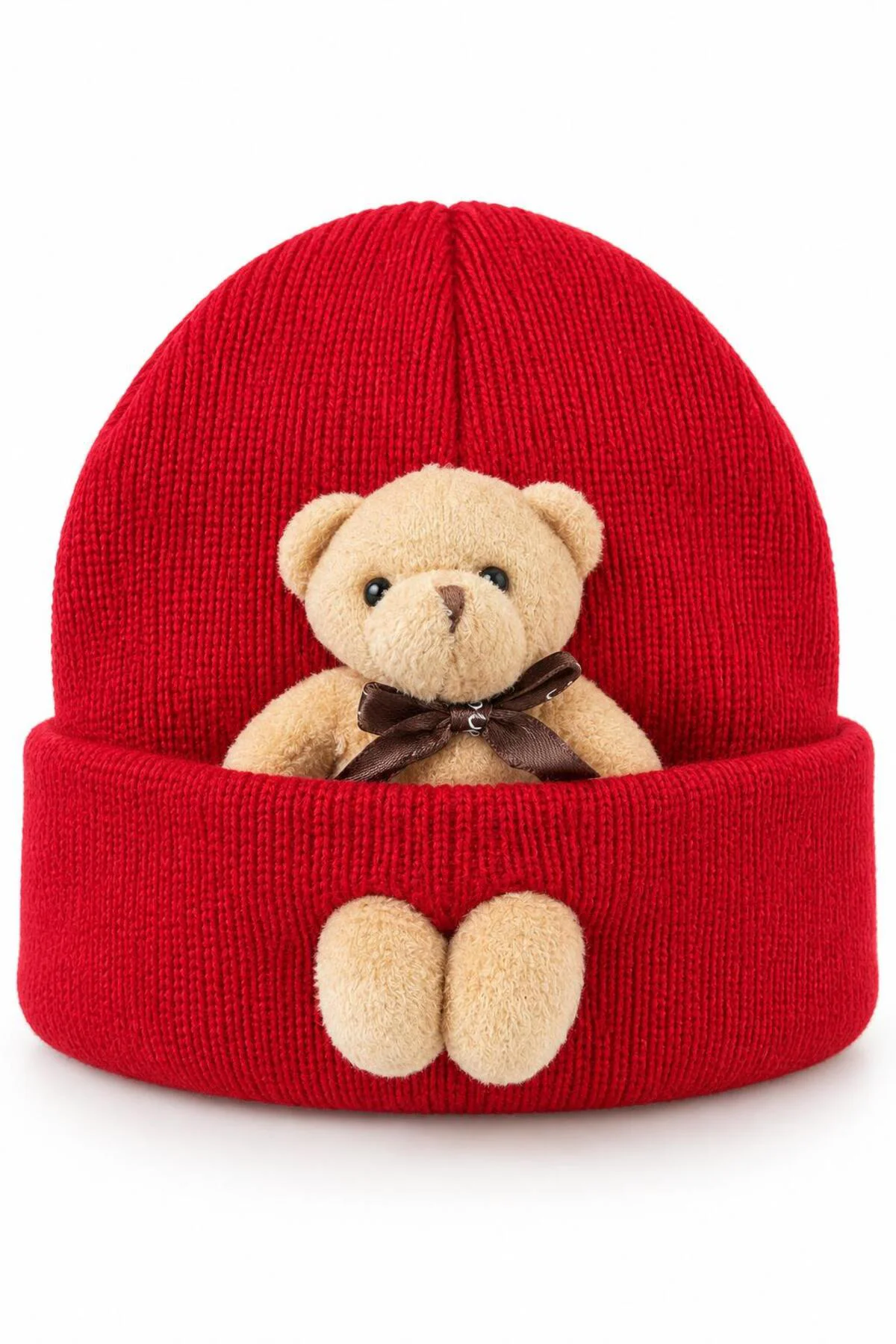 Çocuk Kırmızı Ayıcıklı Fitilli Katlamalı Bere, Sıcak Tutan Kışlık Unisex Çocuk Bere, 1-7 Yaşa Kadar Uygundur. Çocuk Kırmızı Ayıcıklı Fitilli Katlamalı Bere, Sıcak Tutan Kışlık Unisex Çocuk Bere, 1-7 Yaşa Kadar Uygundur.