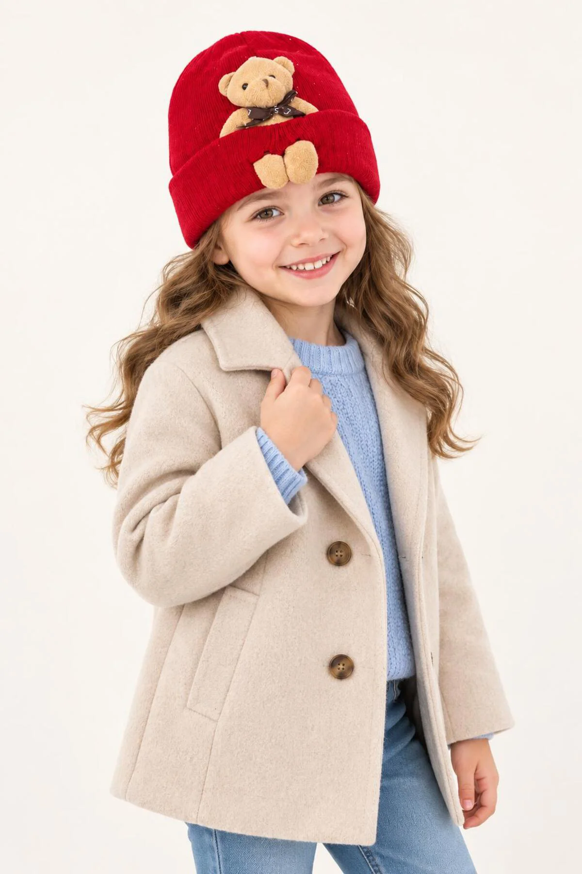 Çocuk Kırmızı Ayıcıklı Fitilli Katlamalı Bere, Sıcak Tutan Kışlık Unisex Çocuk Bere, 1-7 Yaşa Kadar Uygundur. Çocuk Kırmızı Ayıcıklı Fitilli Katlamalı Bere, Sıcak Tutan Kışlık Unisex Çocuk Bere, 1-7 Yaşa Kadar Uygundur.