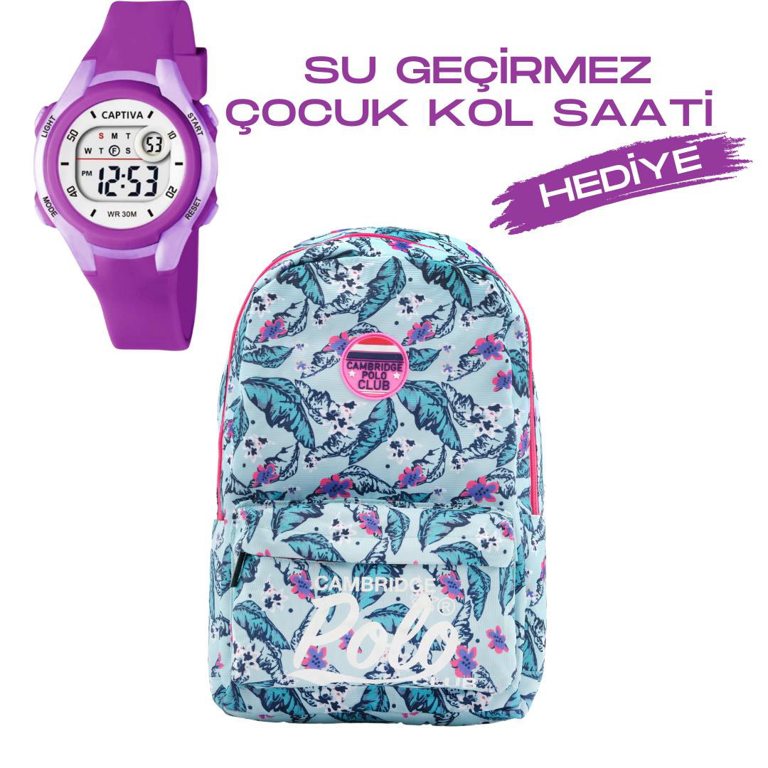 Cambridge Polo Club Çocuk Kol Saati Hediyeli  Büyük Kapasiteli Çoc