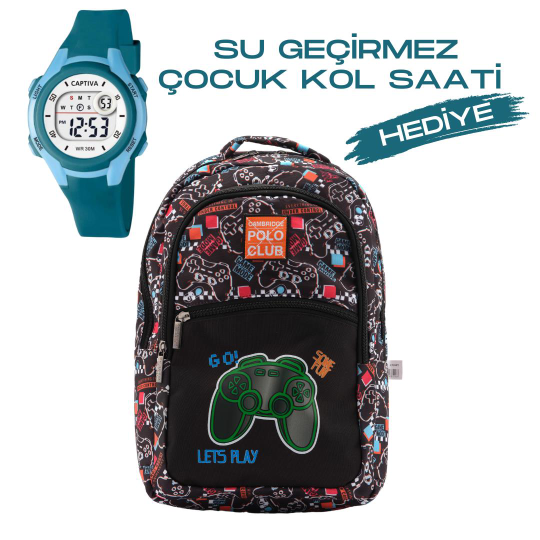Cambridge Polo Club Çocuk Kol Saati Hediyeli  Büyük Kapasiteli Çoc