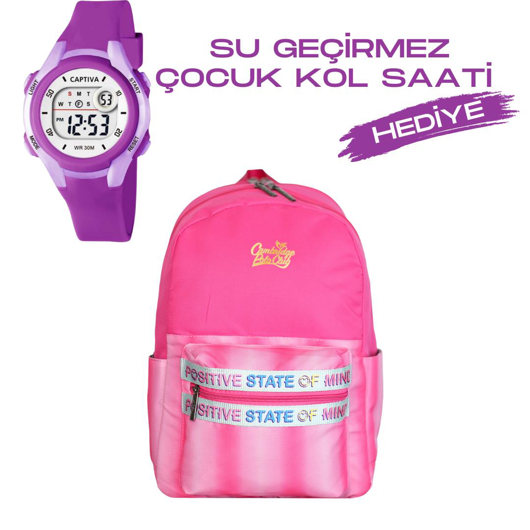 Çocuk Kol Saati Hediyeli Cambridge Polo Club Büyük Kapasiteli Çoc