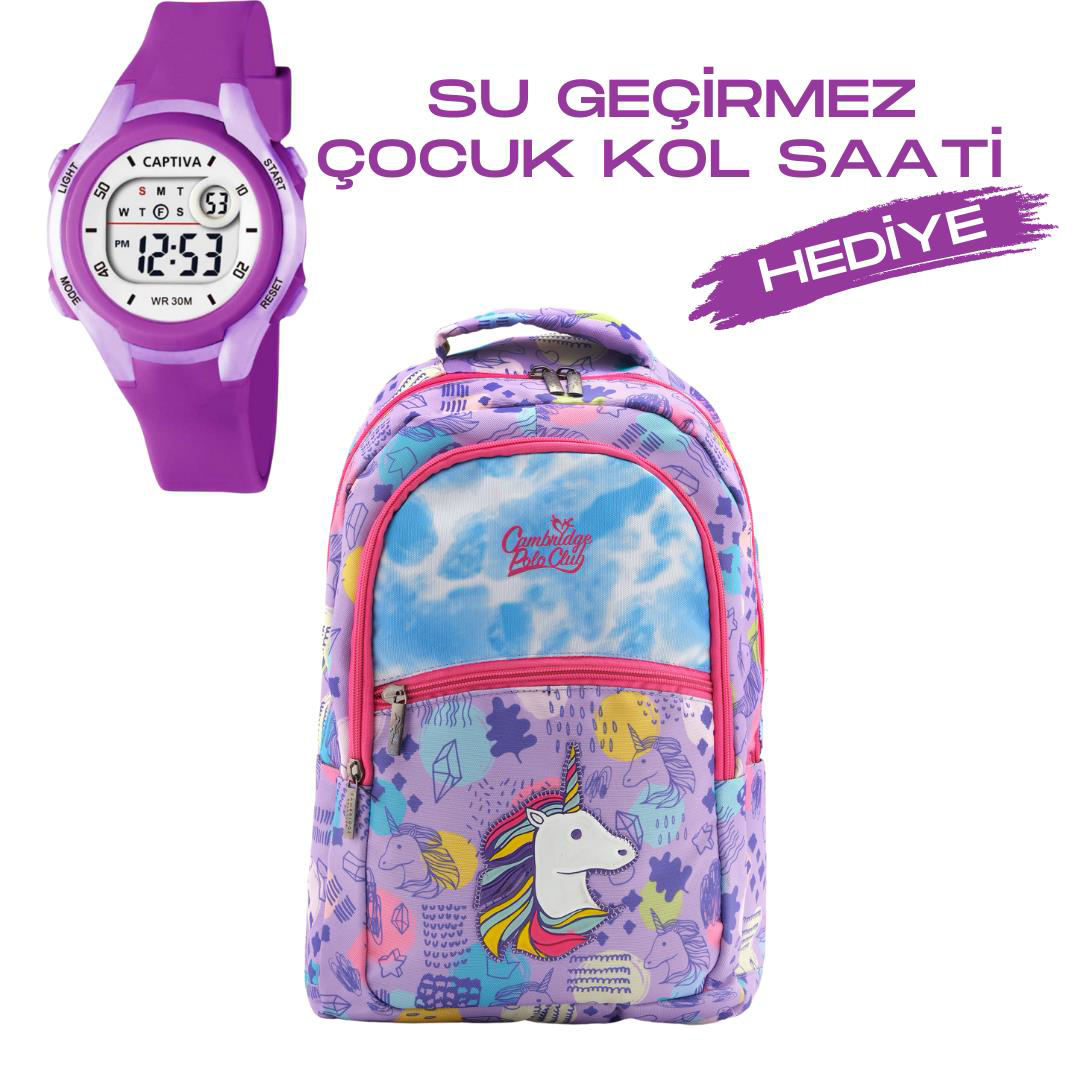 Cambridge Polo Club Çocuk Kol Saati Hediyeli  Büyük Kapasiteli Çoc