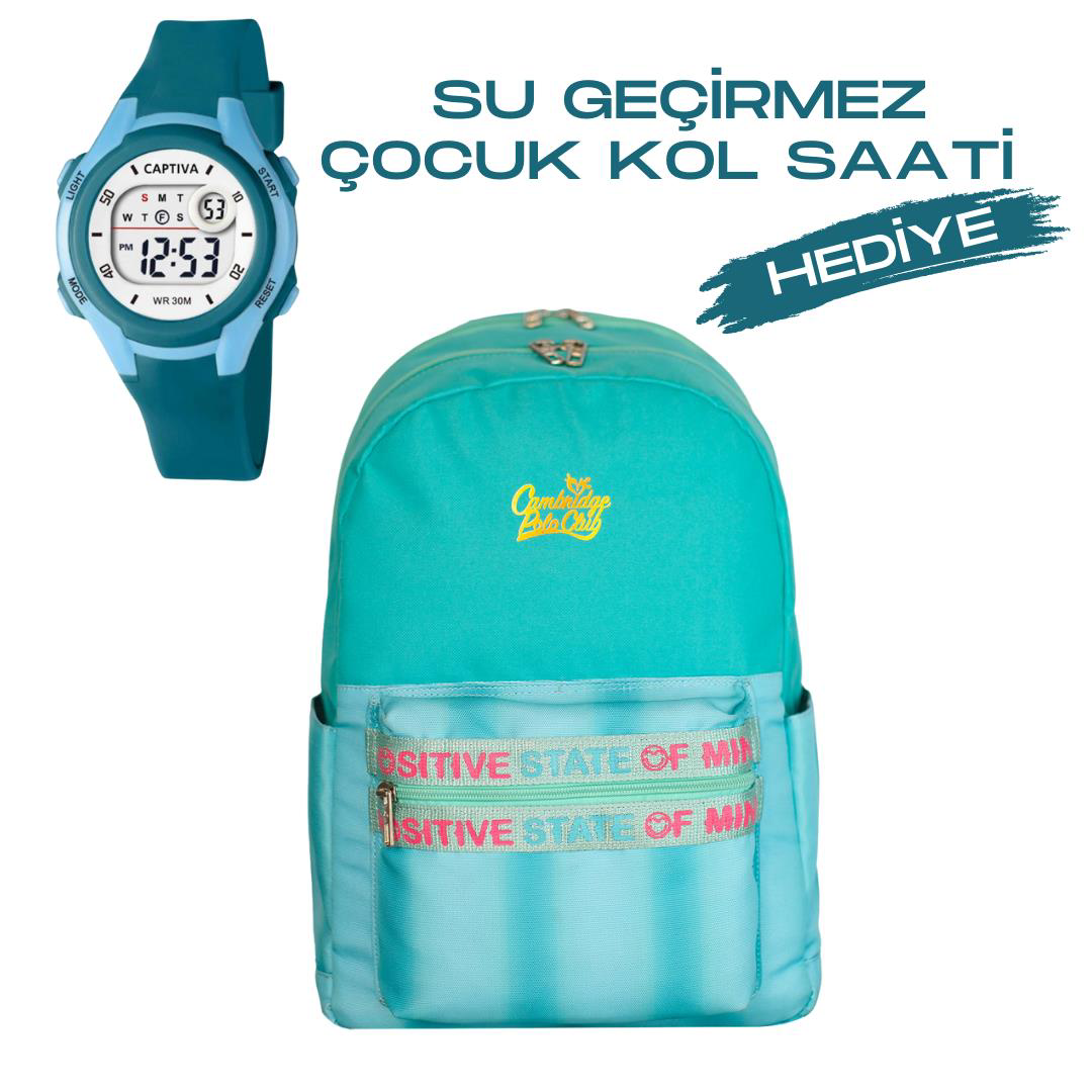 Çocuk Kol Saati Hediyeli Cambridge Polo Club Büyük Kapasiteli Çoc