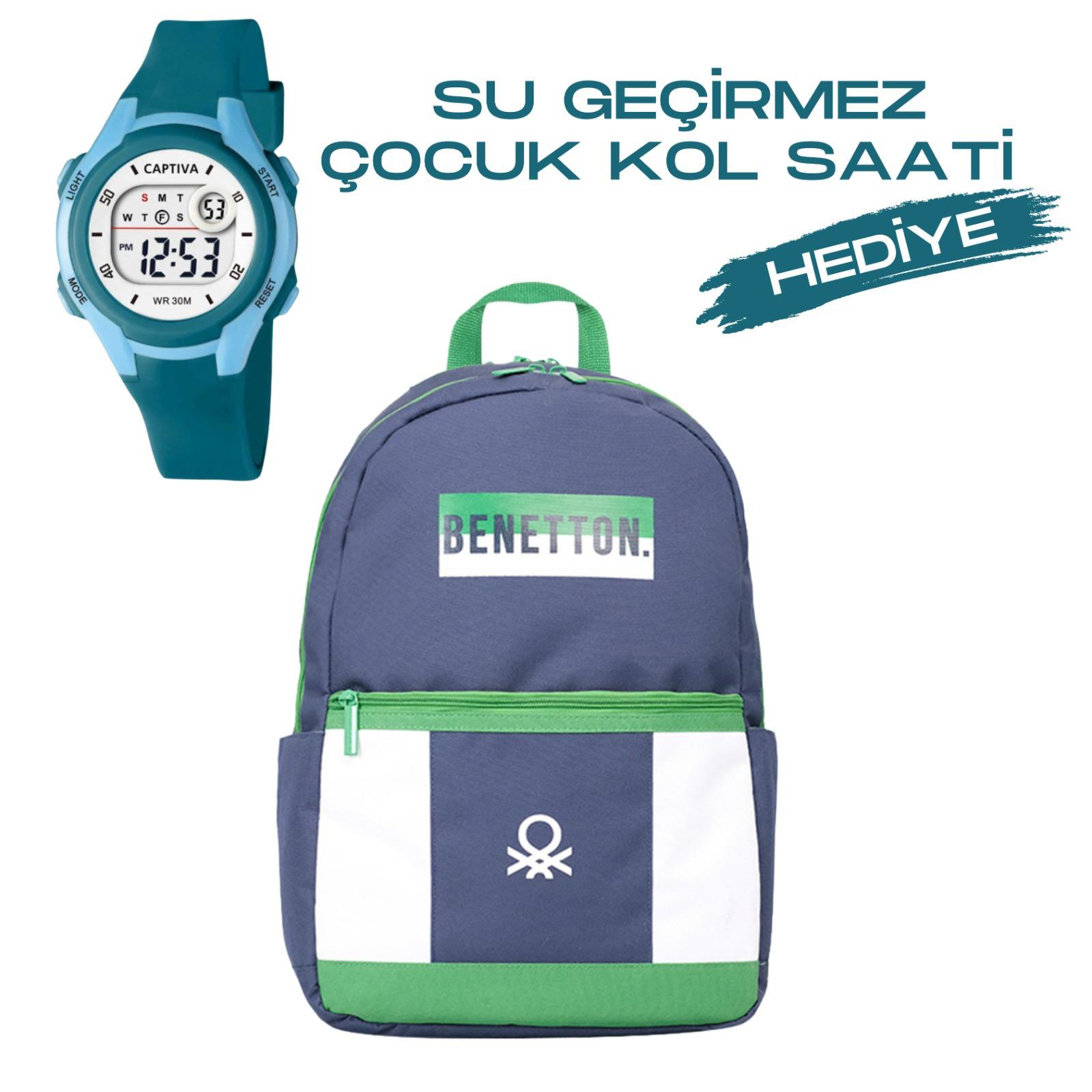 United Colors Of Benetton Çocuk Kol Saati Hediyeli Benetton Büyük Kapasiteli Çocuk Okul Çan