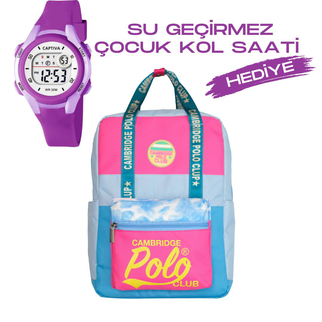 Cambridge Polo Club Çocuk Kol Saati Hediyeli  Büyük Kapasiteli Çoc
