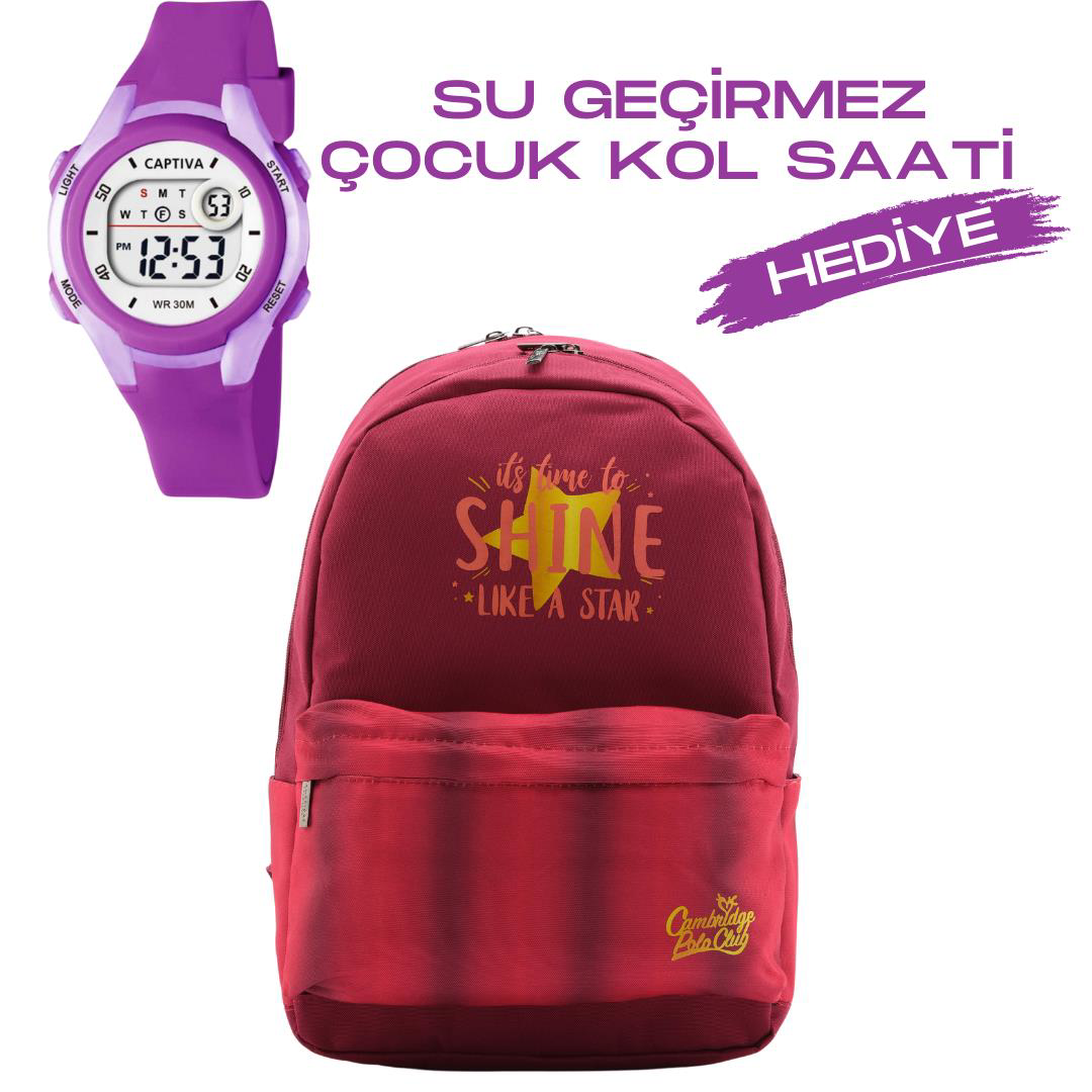 Çocuk Kol Saati Hediyeli Cambridge Polo Club Büyük Kapasiteli Çoc
