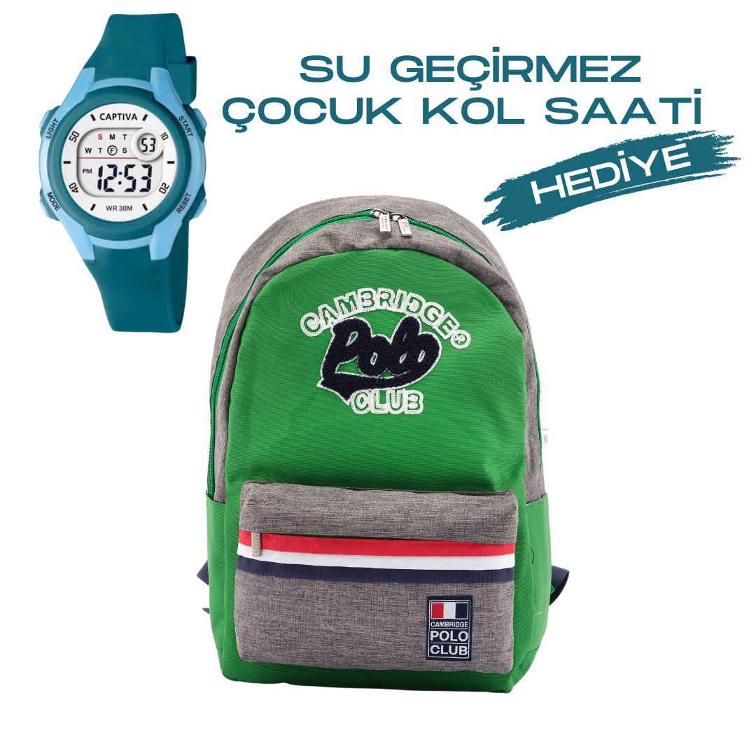 Cambridge Polo Club Çocuk Kol Saati Hediyeli  Büyük Kapasiteli Çoc