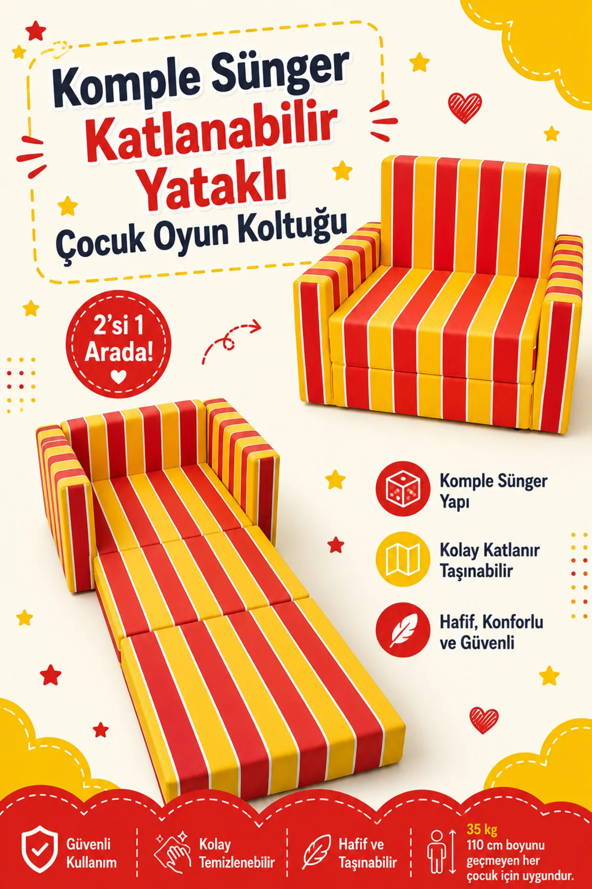 Çocuk Koltuğu - (0-4 YAŞ) - Komple Sünger