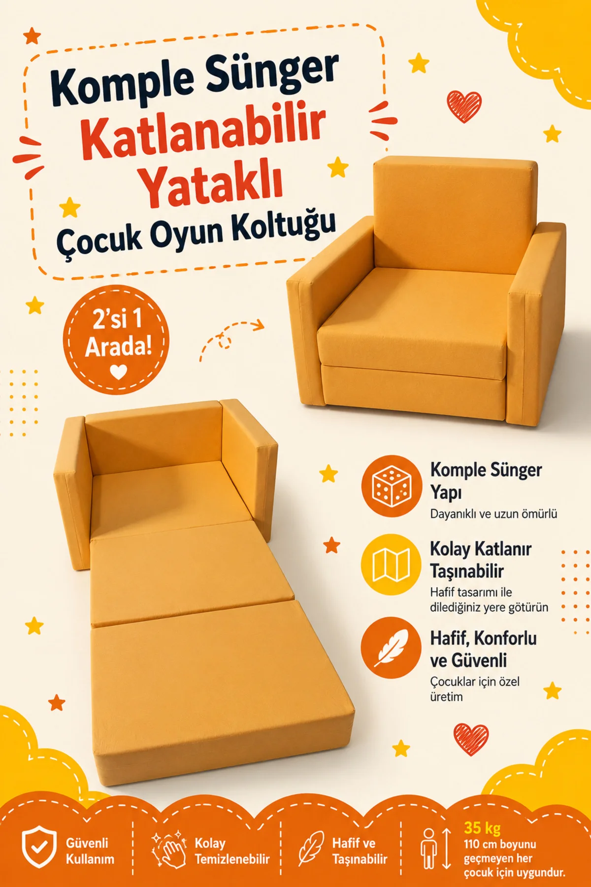 Çocuk Koltuğu - (0-4 YAŞ) - Komple Sünger