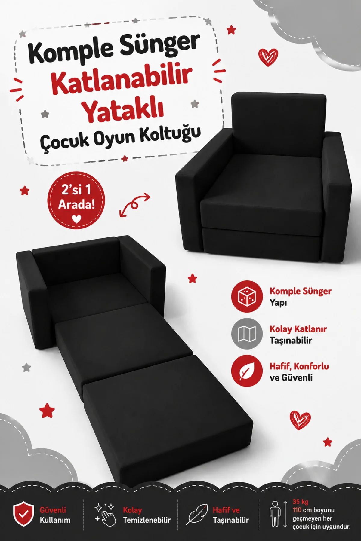 Çocuk Koltuğu - (0-4 YAŞ) - Komple Sünger