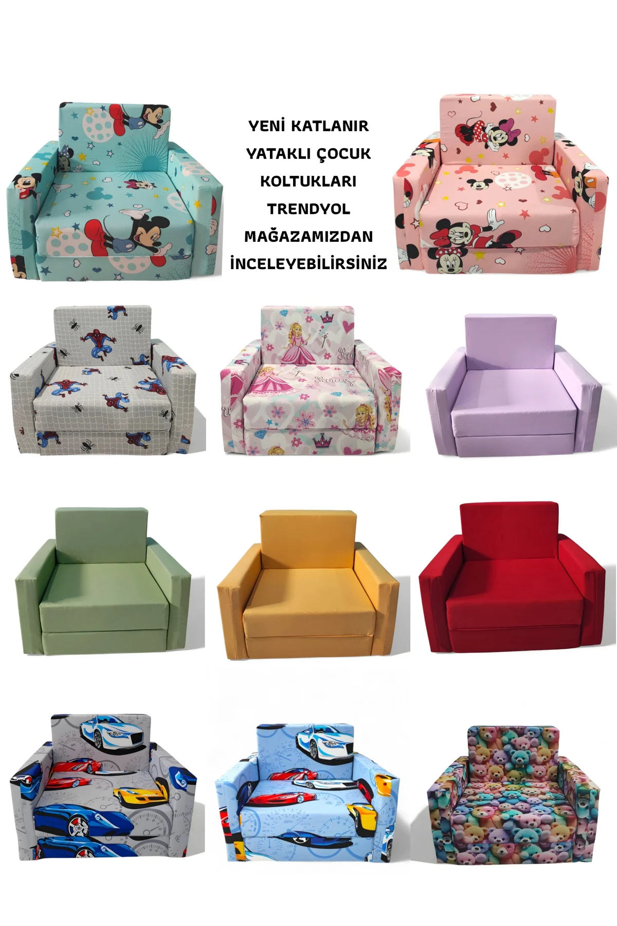 Çocuk Koltuğu - Çocuk Yatağı - Komple Sünger - Katlanabilir Yatak