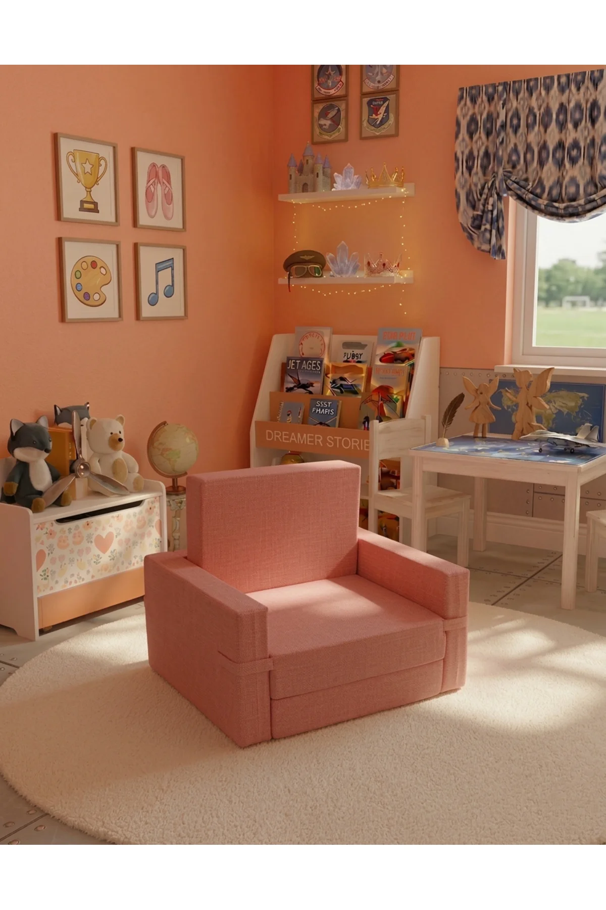 Çocuk Koltuğu Komple Sünger Katlanabilir Yataklı - Çocuk Minderi 