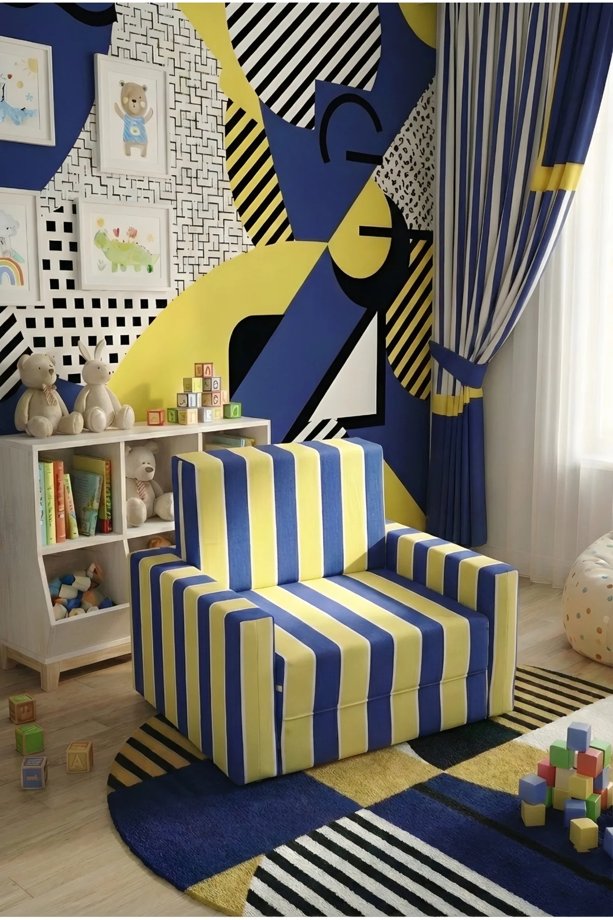 Çocuk Koltuğu Komple Sünger Katlanabilir Yataklı Minder Yatak (0-