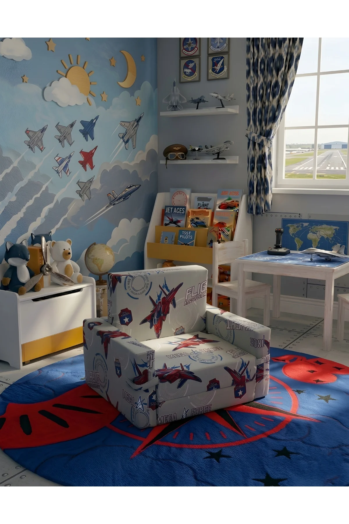 Çocuk Koltuğu Komple Sünger Katlanabilir Yataklı - Çocuk Minderi 