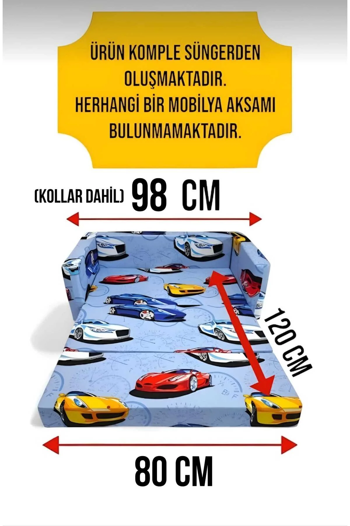 Çocuk Koltuğu Komple Sünger Katlanabilir Yataklı XXL (0-4 YAŞ)%100