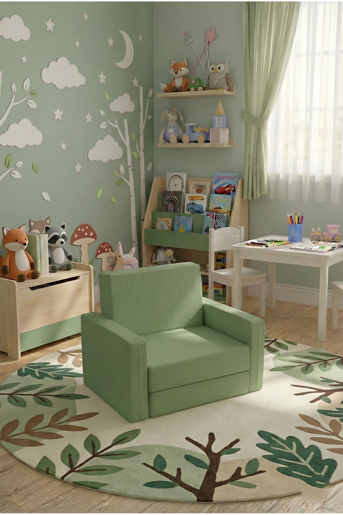 Çocuk Koltuğu Komple Sünger Katlanabilir Yataklı - Çocuk Minderi 