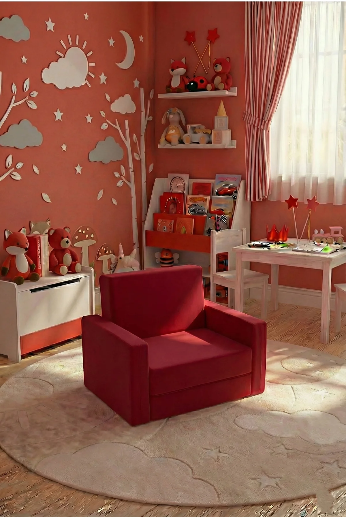 Çocuk Koltuğu Komple Sünger Katlanabilir Yataklı - Çocuk Minderi 