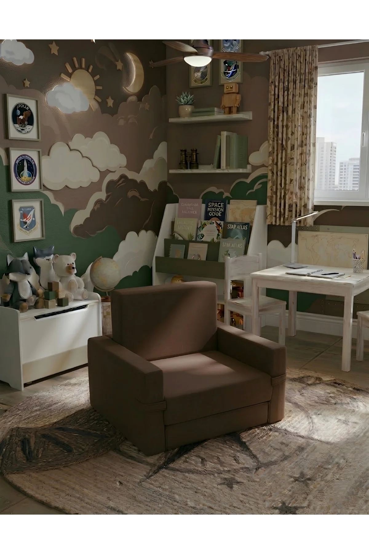 Çocuk Koltuğu Komple Sünger Katlanabilir Yataklı - Çocuk Minderi 