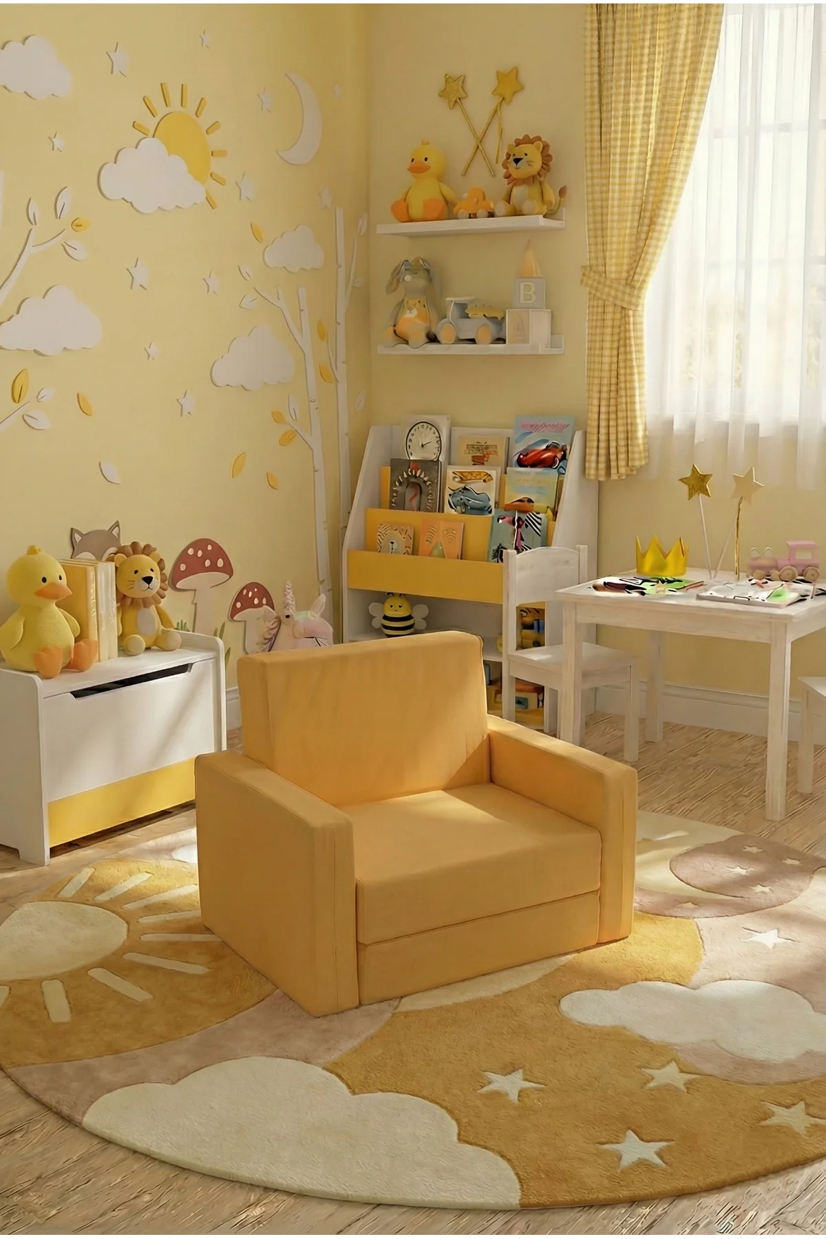 Çocuk Koltuğu Komple Sünger Katlanabilir Yataklı - Çocuk Minderi 