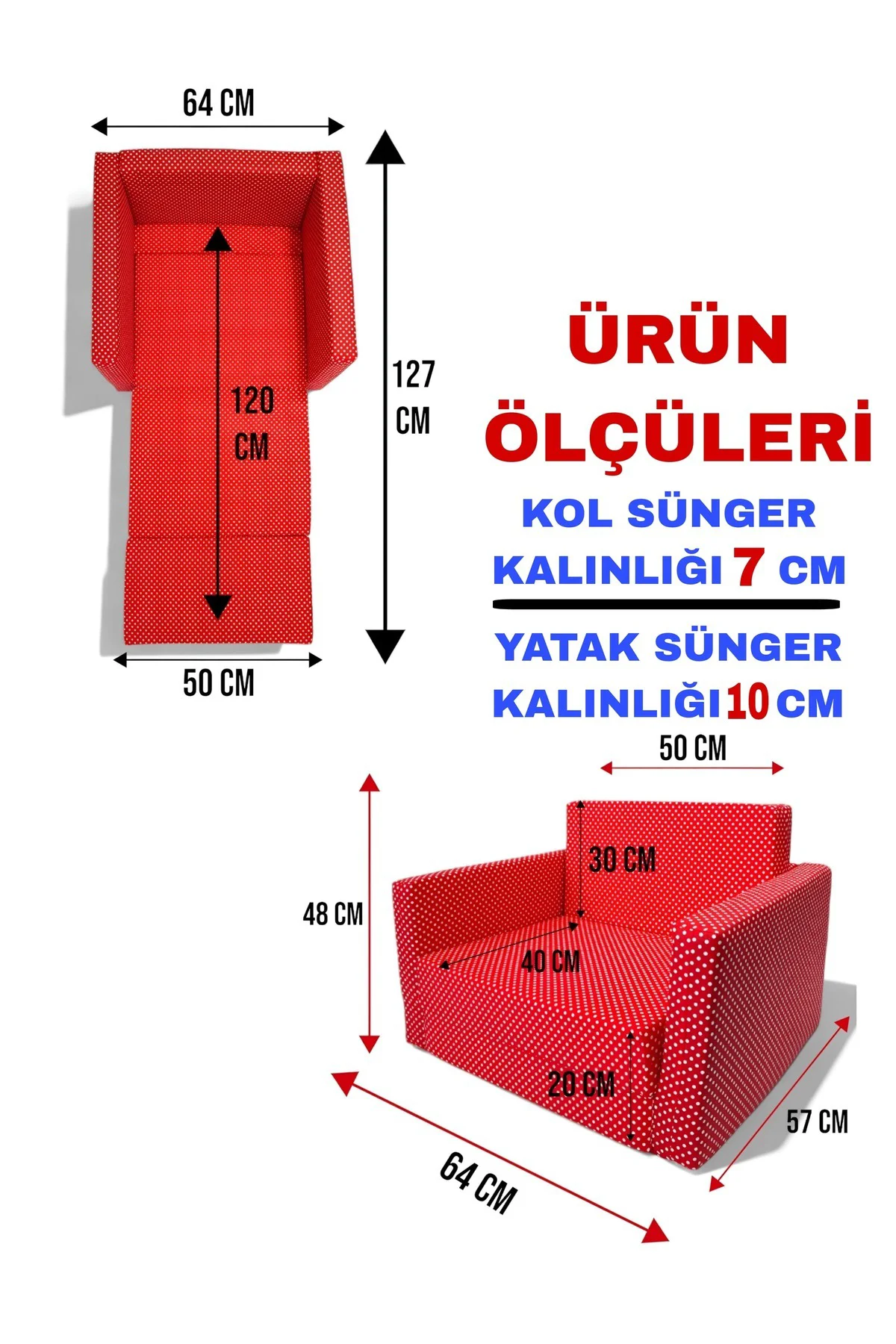 Çocuk Koltuğu Komple Sünger Katlanabilir Yataklı %100 Pamuklu Kum