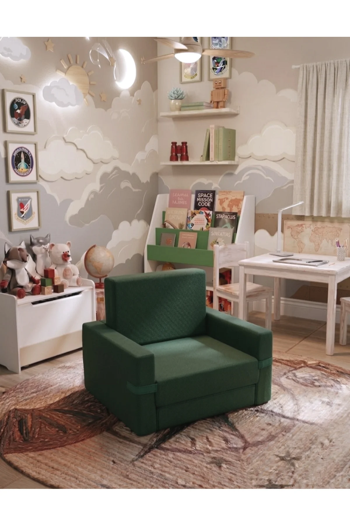 Çocuk Koltuğu Komple Sünger Katlanabilir Yataklı - Çocuk Minderi 