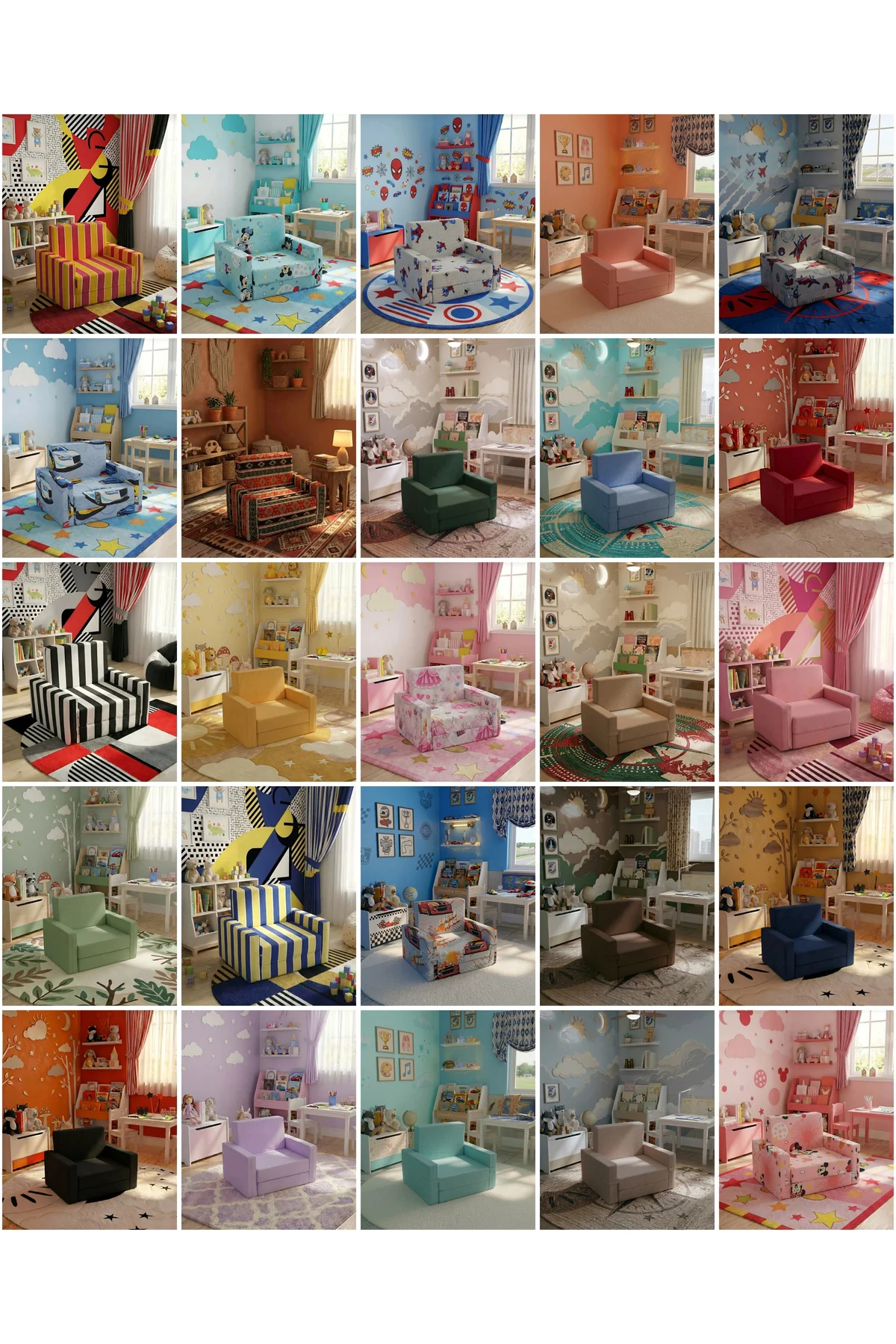 Çocuk Koltuğu Komple Sünger Katlanabilir Yataklı - Çocuk Minderi 